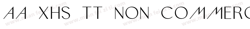 Aa XHS TT Non Commercial Use字体转换